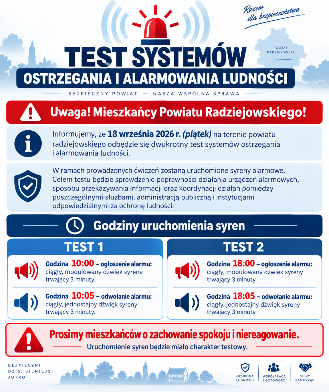TEST SYSTEMÓW OSTRZEGANIA I ALARMOWANIA LUDNOŚCI